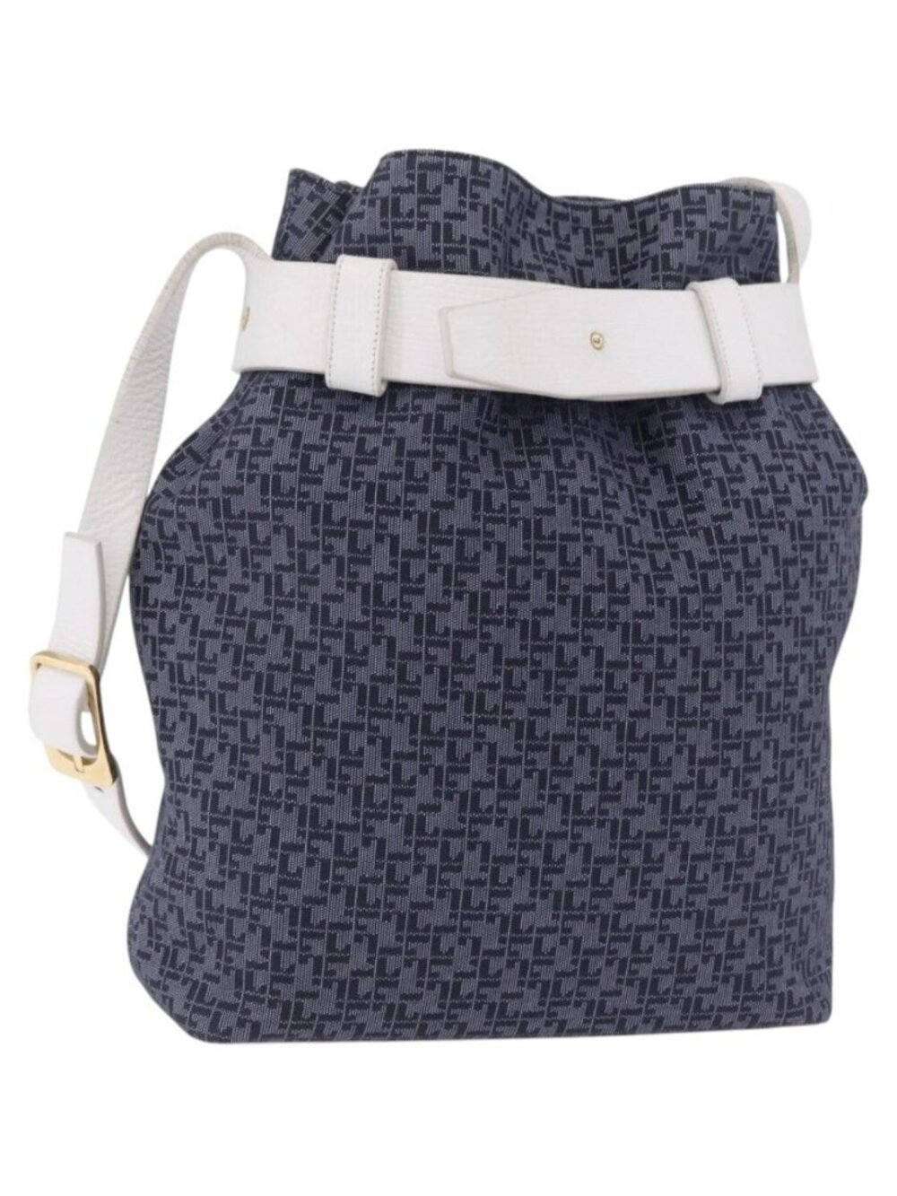 LOEWE Shoulder Bag Canvas Blue Gold
